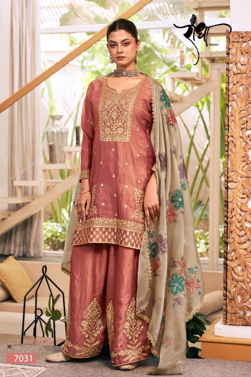 Sunflower By Radha Trendz Fendy Silk Embroidery Readymade Suits